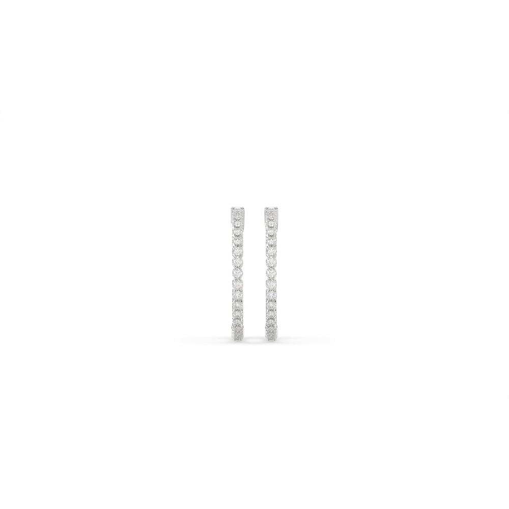 360 degree view of Inside-Out Lab Diamond Hoop Earrings (1 ct. tw., 31 mm)