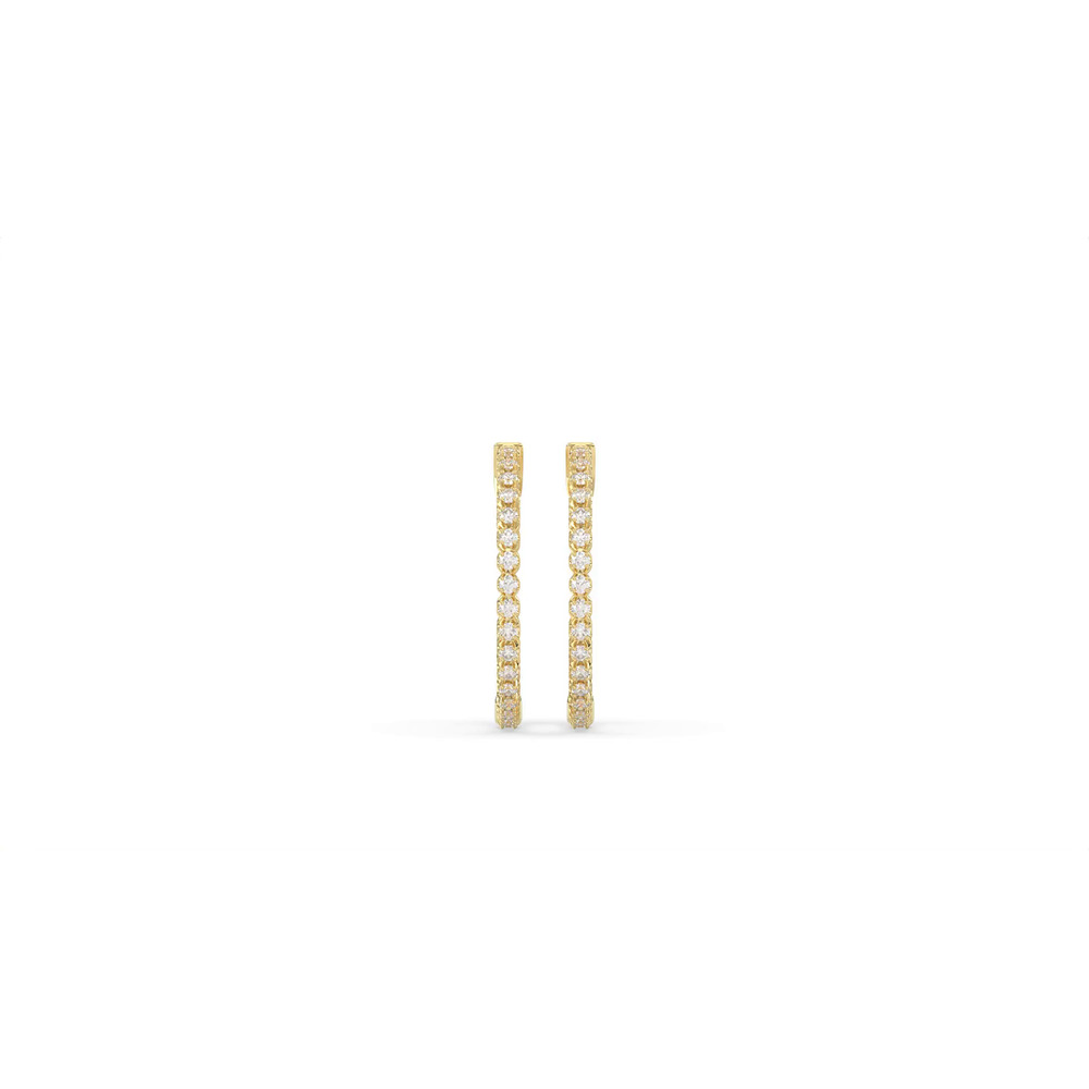 360 degree view of Inside-Out Lab Diamond Hoop Earrings (1 ct. tw., 31 mm)