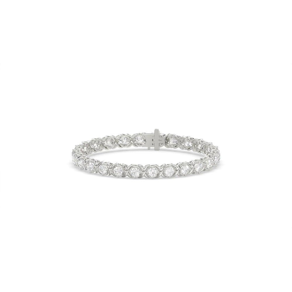 360 degree view of XO Lab Diamond Silver Tennis Bracelet (7 ct. tw.)