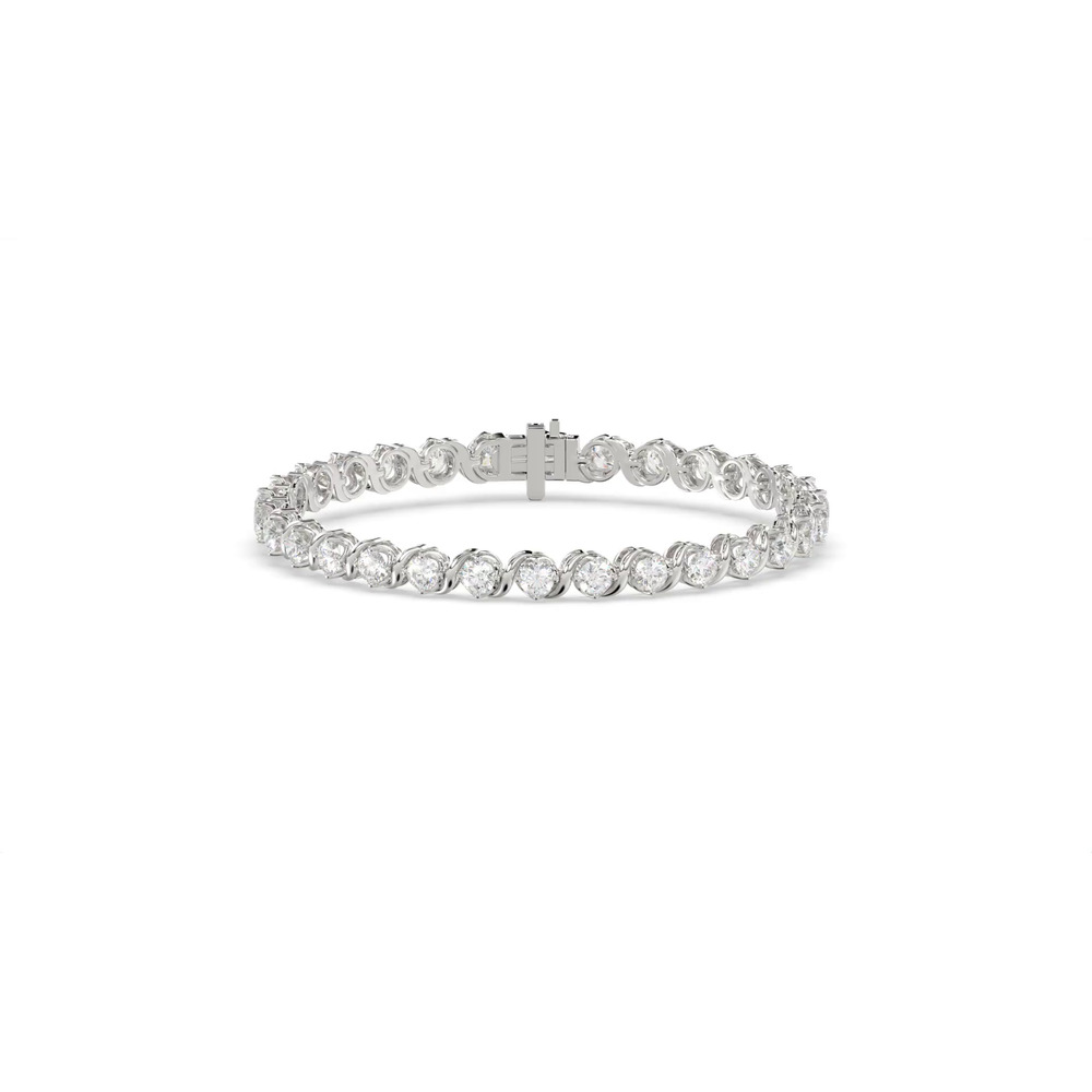 360 degree view of Swirl Lab Diamond Silver Tennis Bracelet (5 ct. tw.)