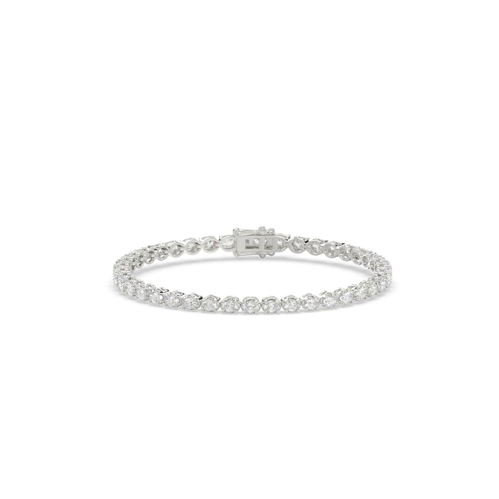360 degree view of East-West Oval Lab Diamond Tennis Bracelet (4 ct. tw.)