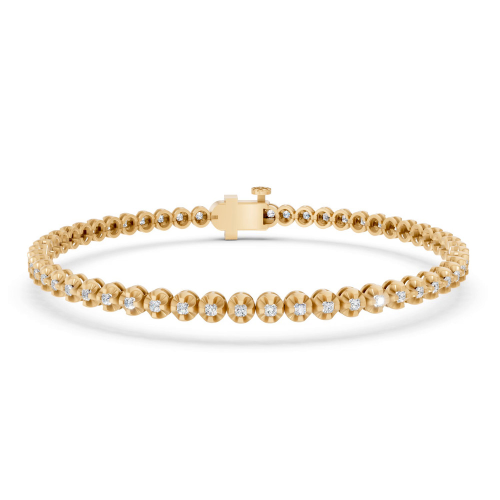 360 degree view of Illusion-Set Lab Diamond Tennis Bracelet (1 ct. tw.)