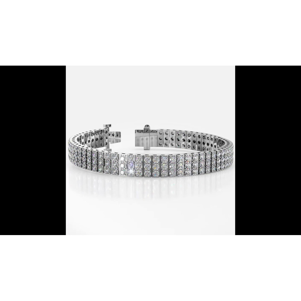 360 degree view of Triple Row Lab Diamond Bracelet (5 ct. tw.)