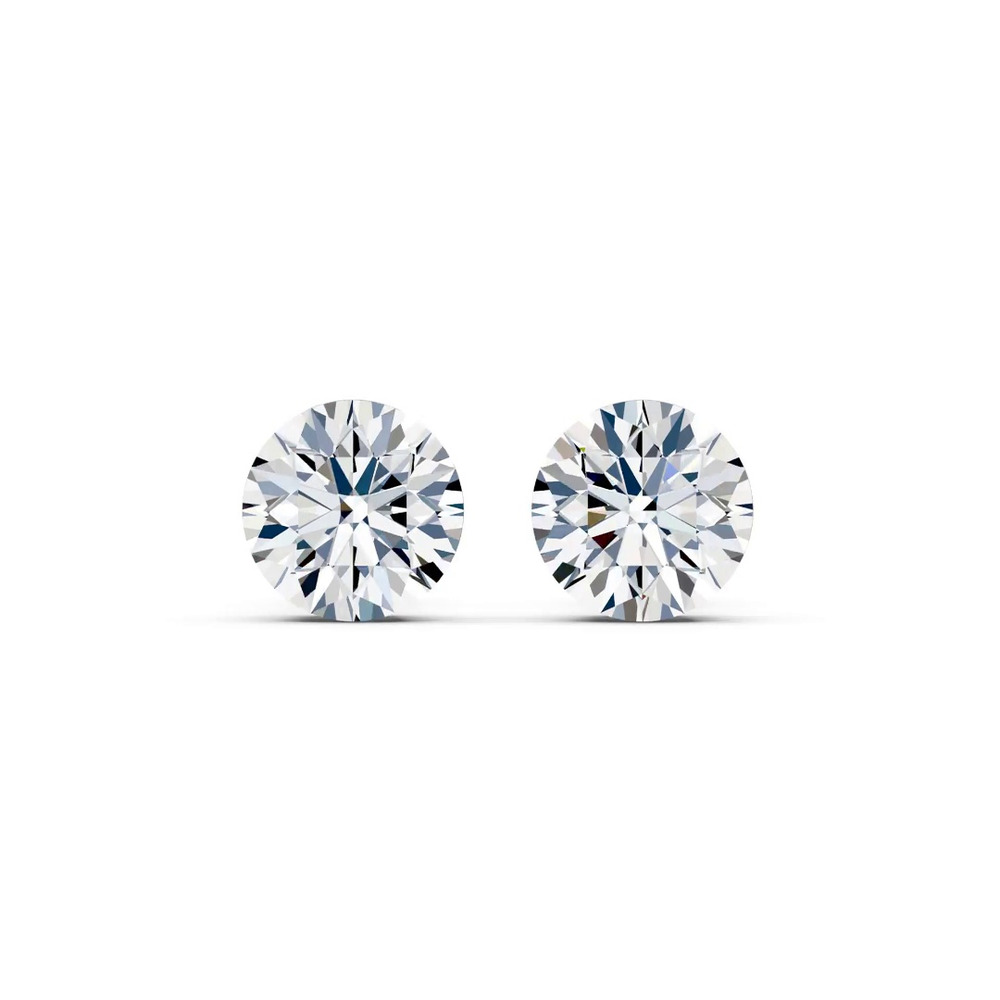 360 degree view of Invisible-Set Round Lab Diamond Studs (2.00 ct. tw.)