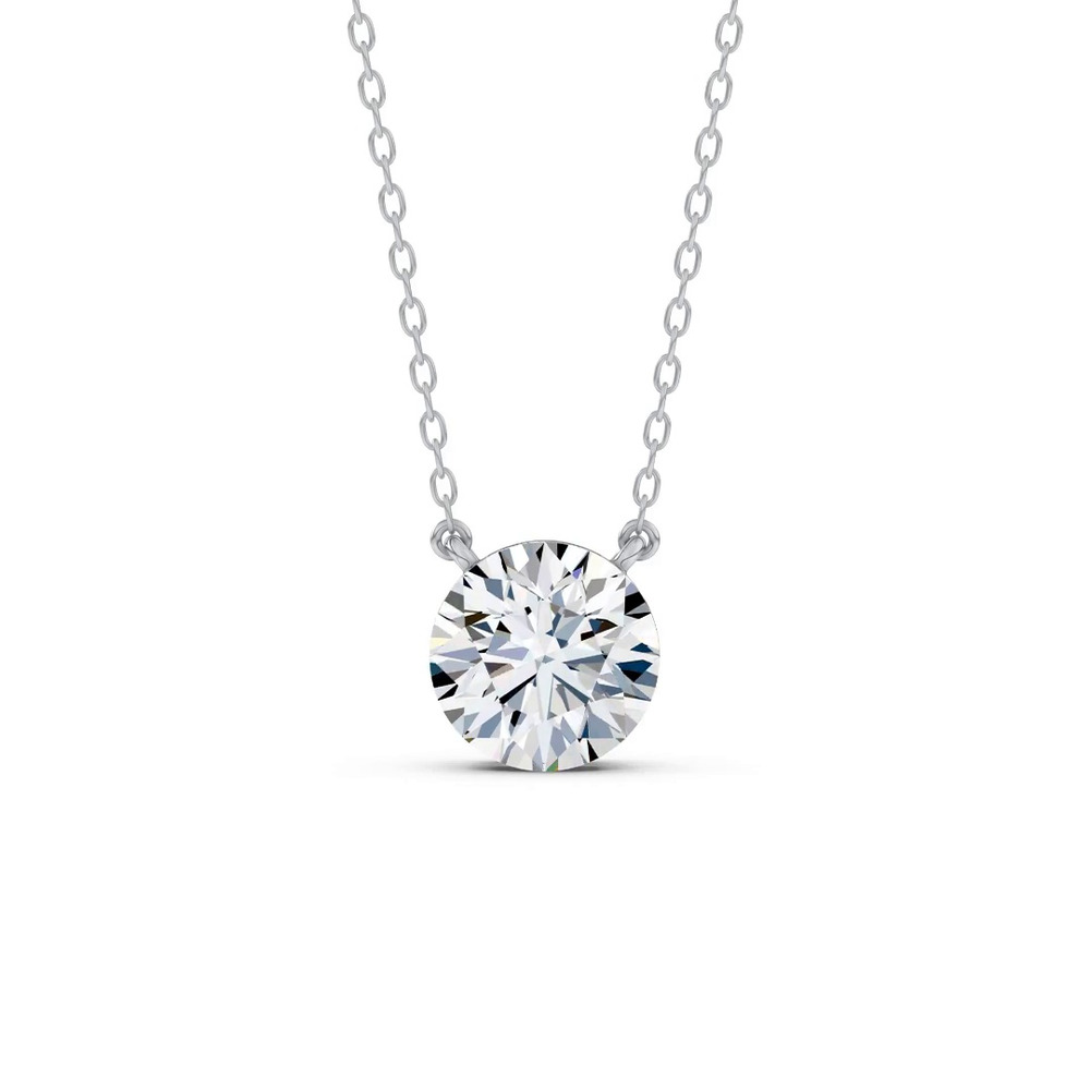 360 degree view of Invisible-Set Round Lab Diamond Necklace (2.00 ct. tw.)