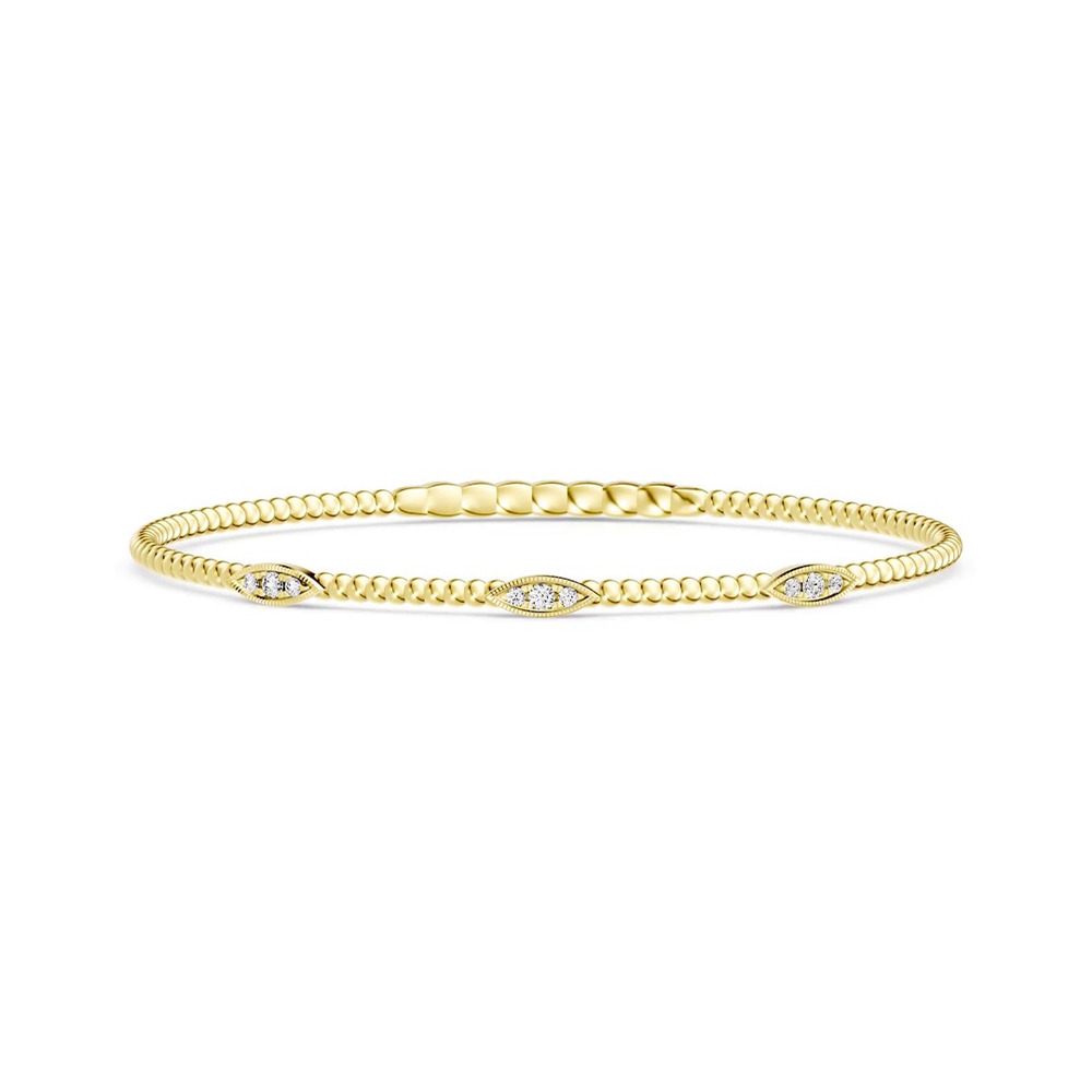 360 degree view of Velocity Active Flex Leaf Diamond Bracelet
