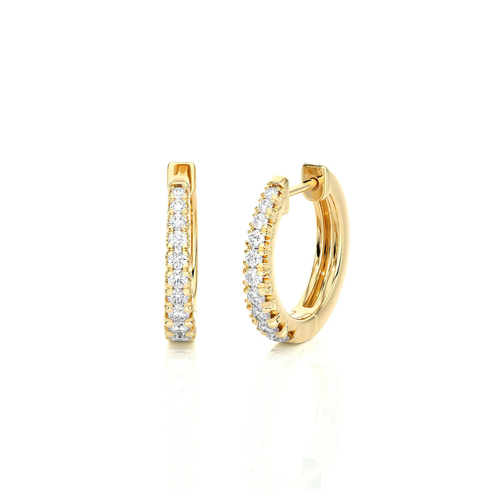 360 degree view of Graduated Lab Diamond Hoops