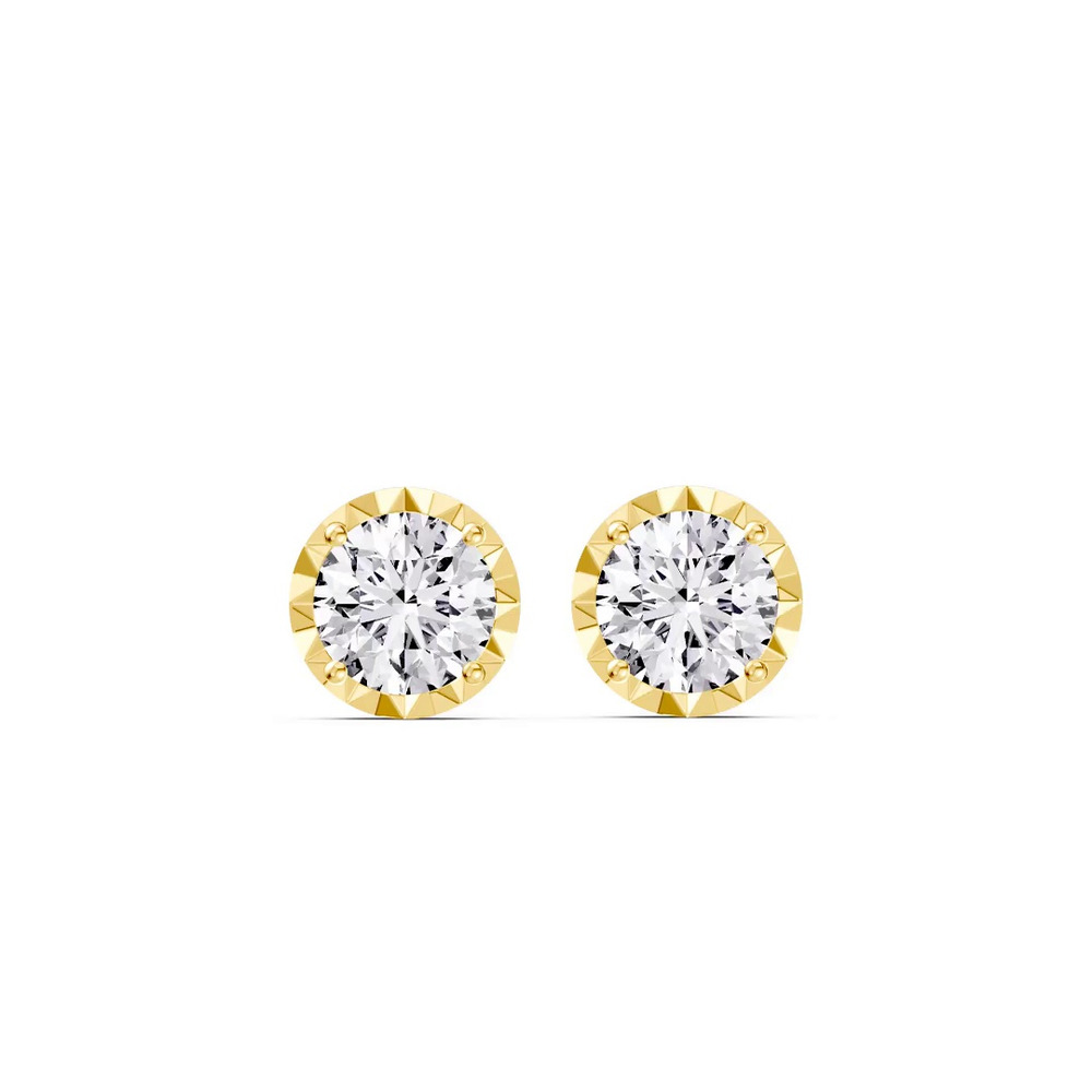 360 degree view of Amplify Faceted Bezel Lab Diamond Stud Earrings (2.00 ct. tw.)