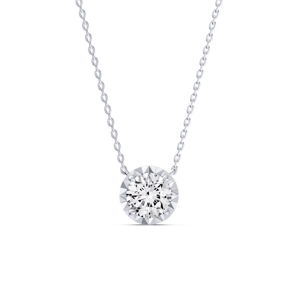 360 degree view of Amplify Faceted Bezel Lab Diamond Necklace (0.75 ct. tw.)