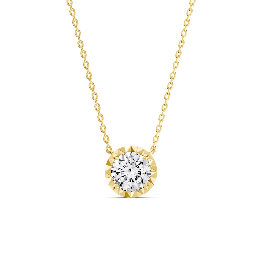 360 degree view of Amplify Faceted Bezel Lab Diamond Necklace (0.75 ct. tw.)