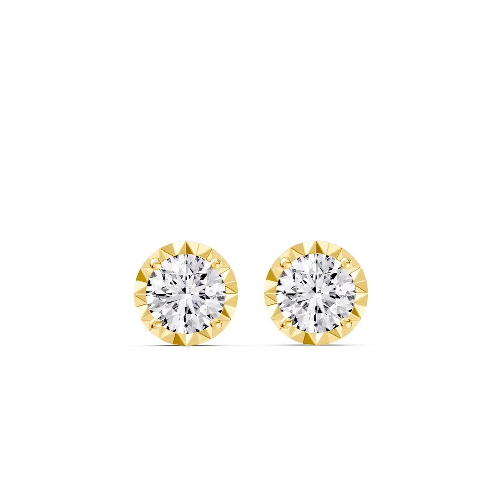 360 degree view of Amplify Faceted Bezel Lab Diamond Stud Earrings (1.40 ct. tw.)
