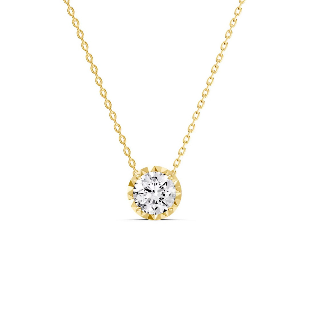 360 degree view of Amplify Faceted Bezel Lab Diamond Necklace (0.50 ct. tw.)