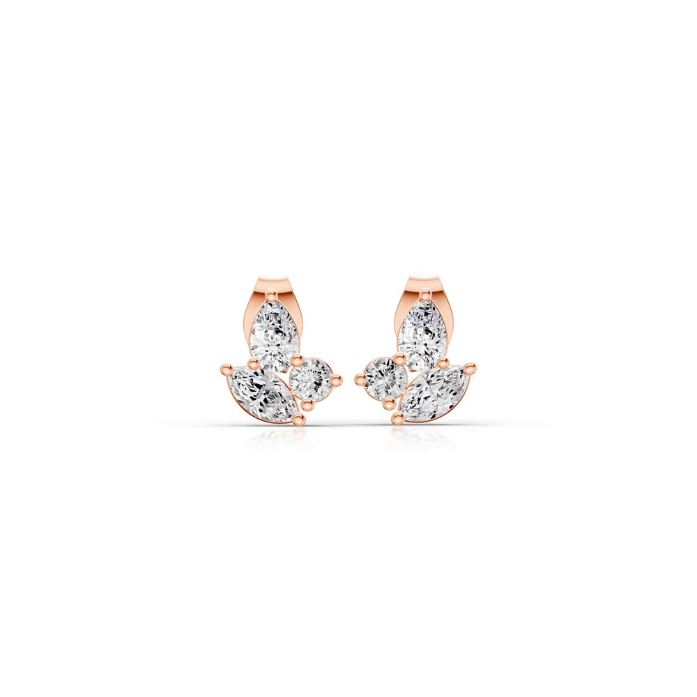 360 degree view of Mixed Shape Diamond Stud Earrings (.45 ct. tw.)