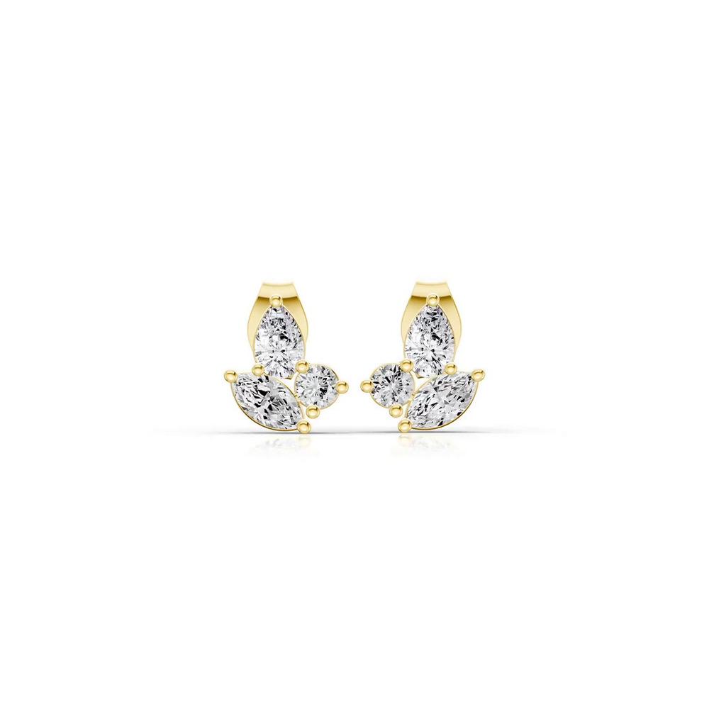 360 degree view of Mixed Shape Diamond Stud Earrings (.45 ct. tw.)