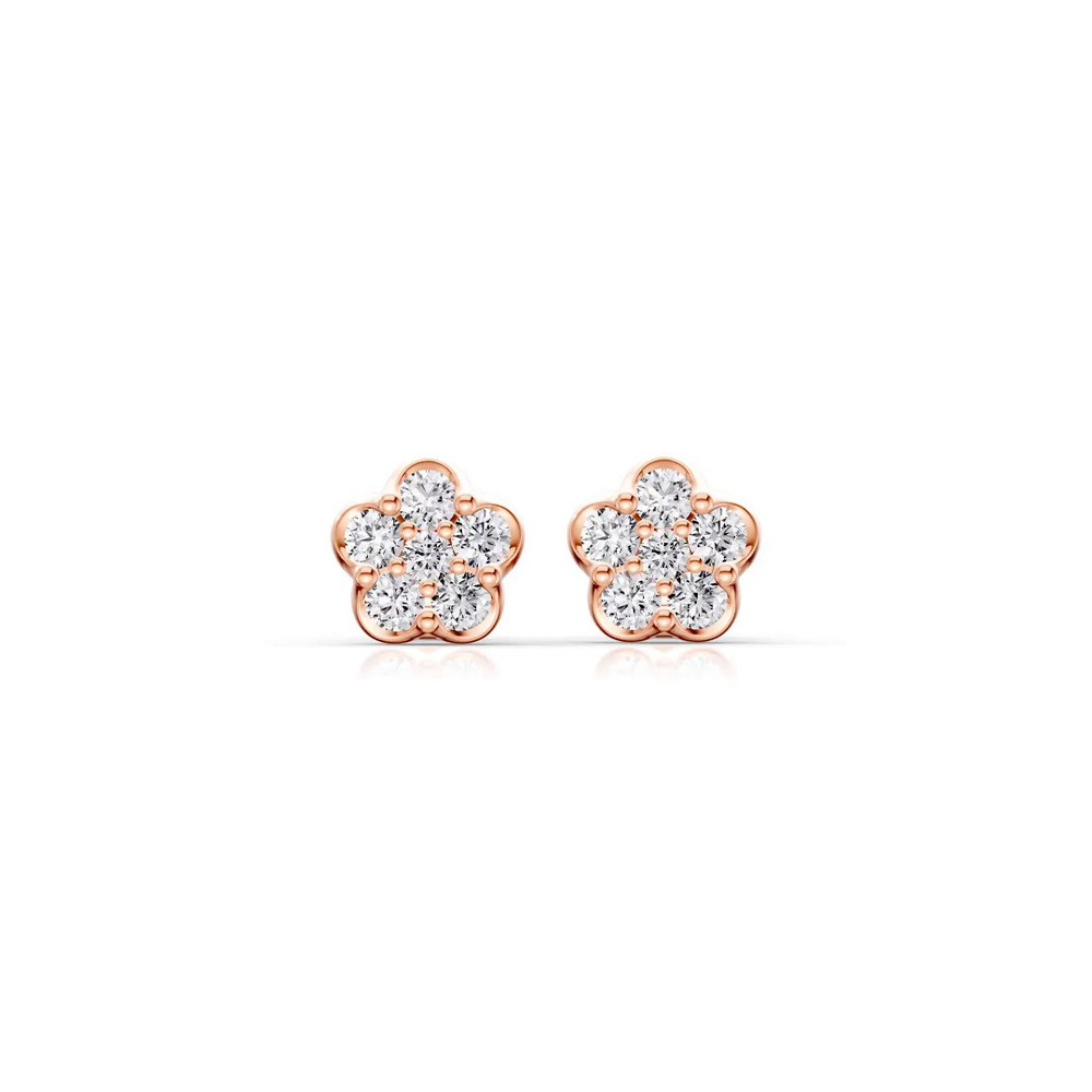 360 degree view of Clara Floral Cluster Earrings