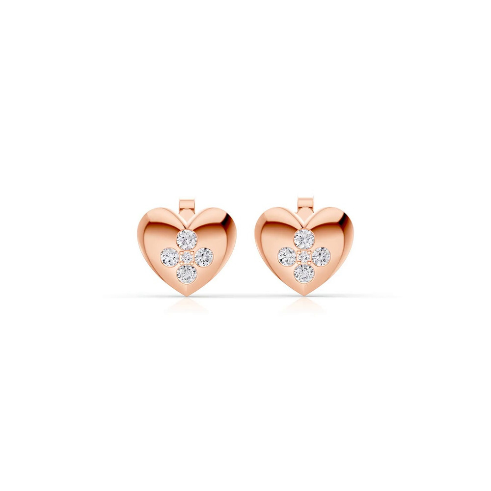 360 degree view of Poppet Heart Cluster Earrings