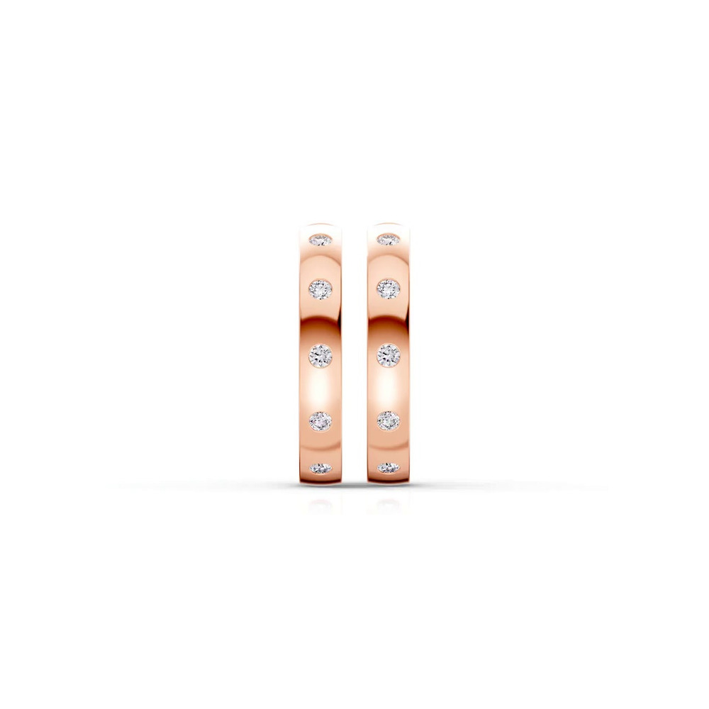360 degree view of Emblush Smooth Diamond Hoops (1/2 ct tw)