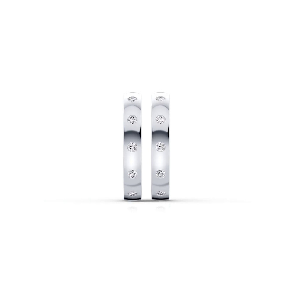 360 degree view of Emblush Smooth Lab Diamond Hoops (1/2 ct tw)