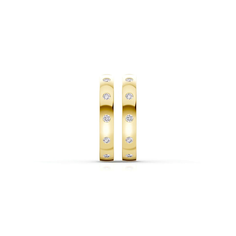 360 degree view of Emblush Smooth Diamond Hoops (1/2 ct tw)