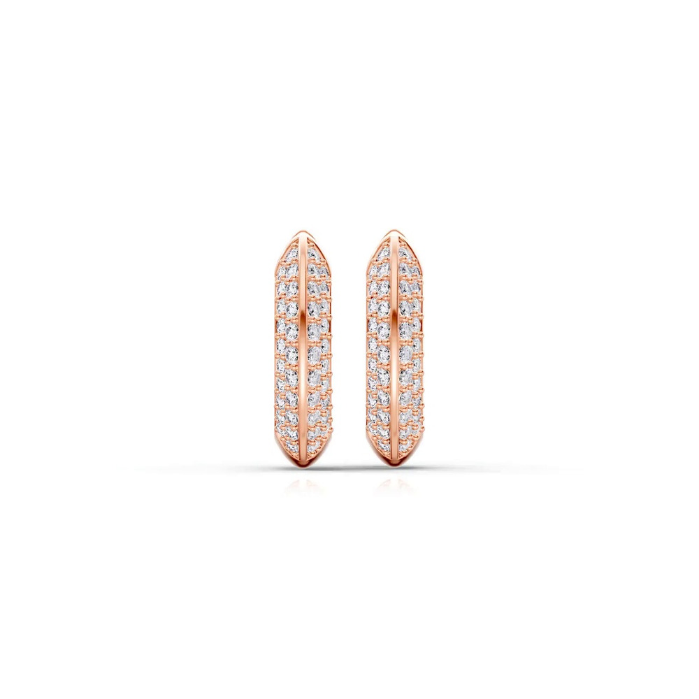 360 degree view of Knife-Edge Pavé Hoops (.40ct. tw.)