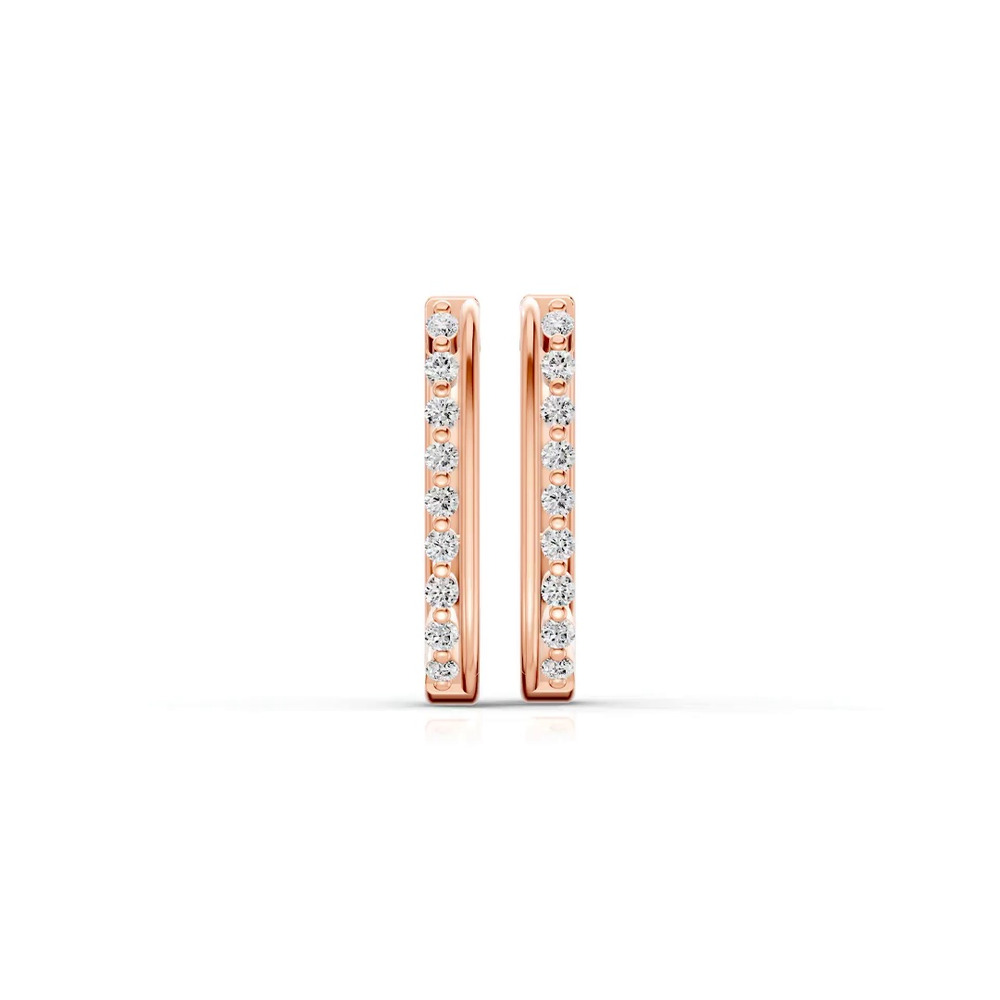 360 degree view of Veltra Diamond Elongated Hoops
