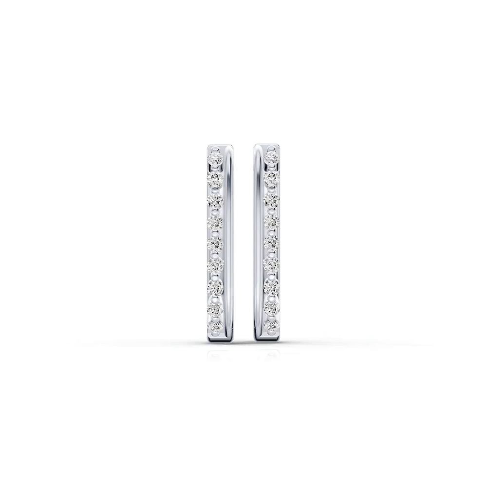 360 degree view of Veltra Diamond Elongated Hoops