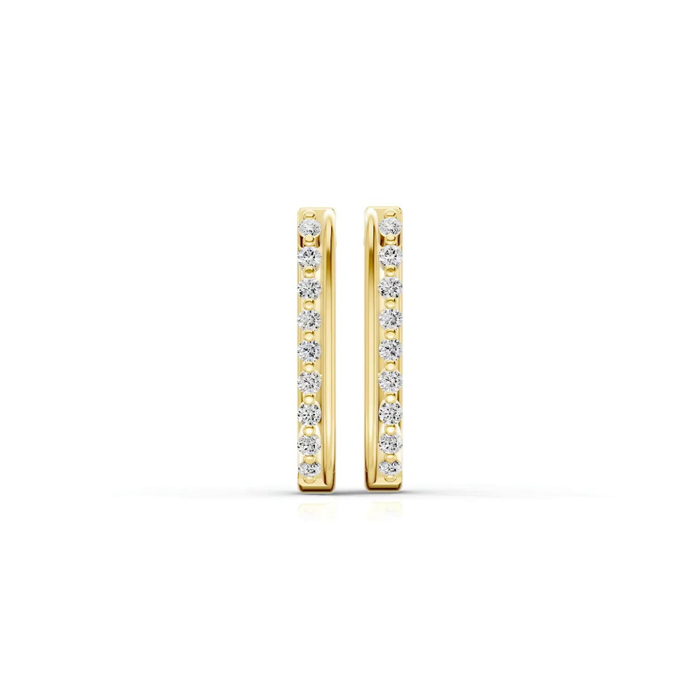 360 degree view of Veltra Diamond Elongated Hoops