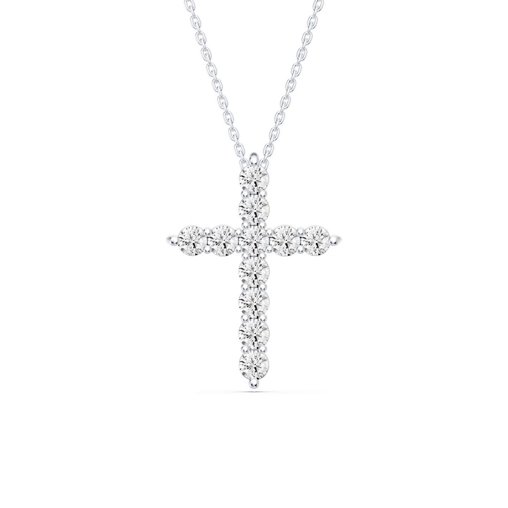 360 degree view of Classic Lab Diamond Cross Necklace (1.00 ct. tw.)