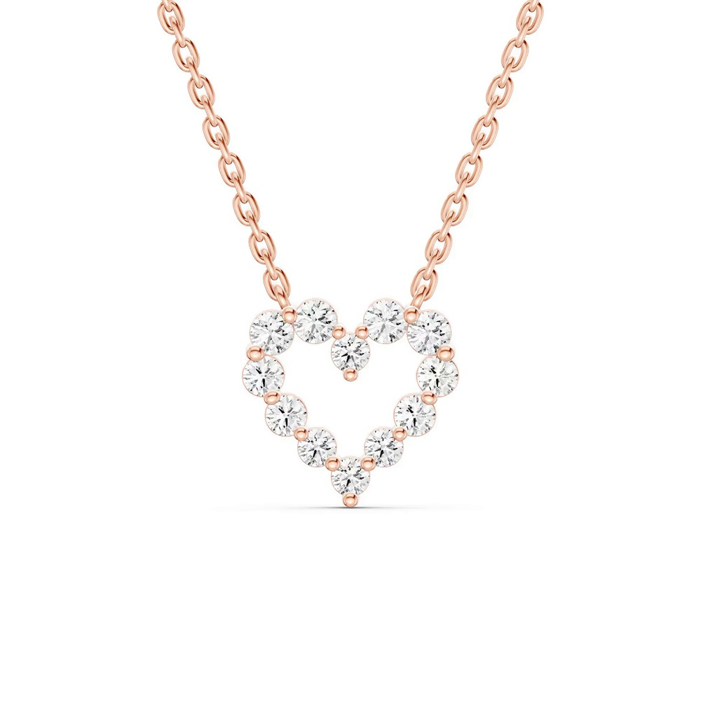 360 degree view of Floating Heart Lab Diamond Pendant (0.25 ct. tw.)