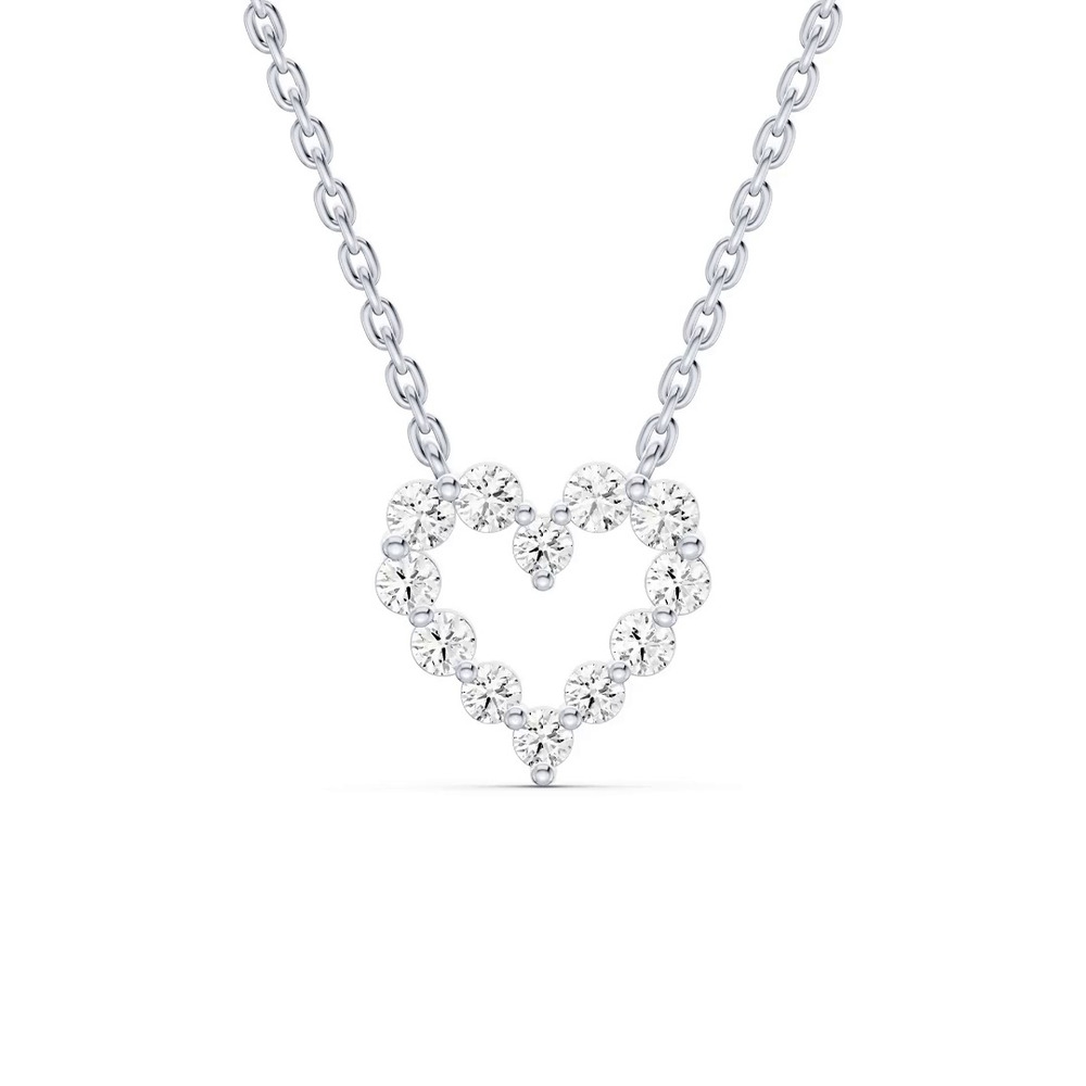 360 degree view of Floating Heart Lab Diamond Pendant (0.25 ct. tw.)