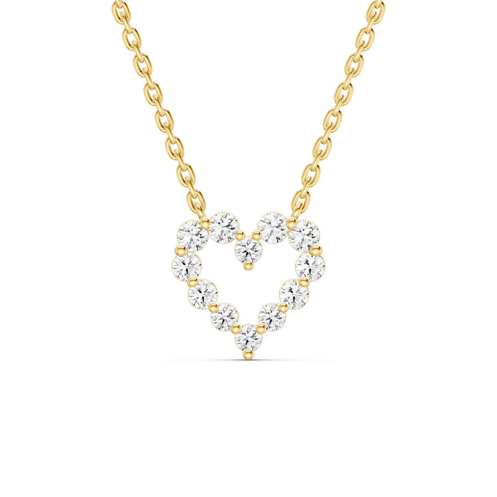 360 degree view of Floating Heart Lab Diamond Pendant (0.25 ct. tw.)
