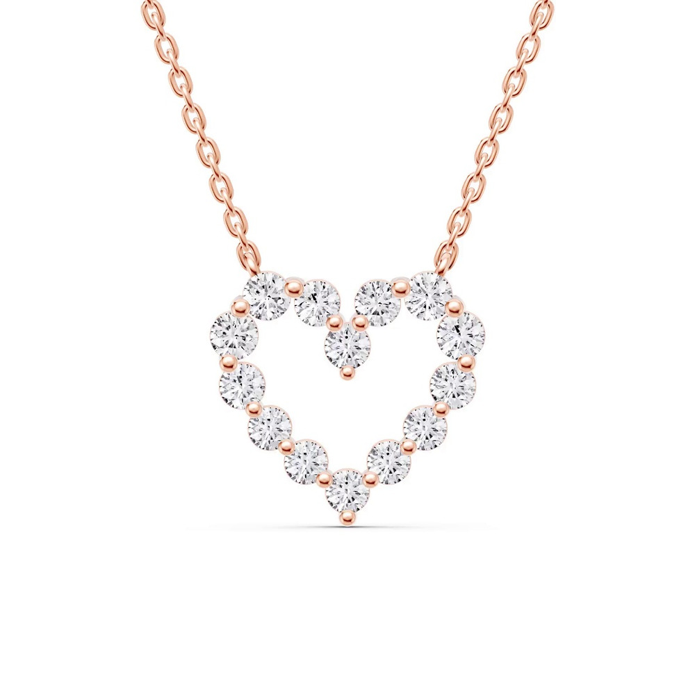 360 degree view of Floating Heart Lab Diamond Pendant (0.50 ct. tw.)
