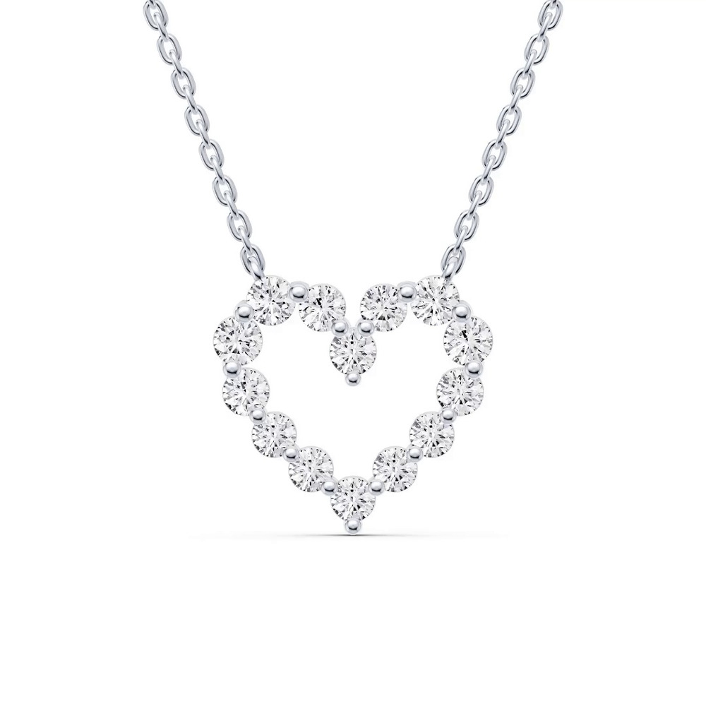 360 degree view of Floating Heart Lab Diamond Pendant (0.50 ct. tw.)