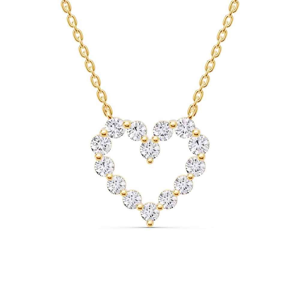 360 degree view of Floating Heart Lab Diamond Pendant (0.50 ct. tw.)