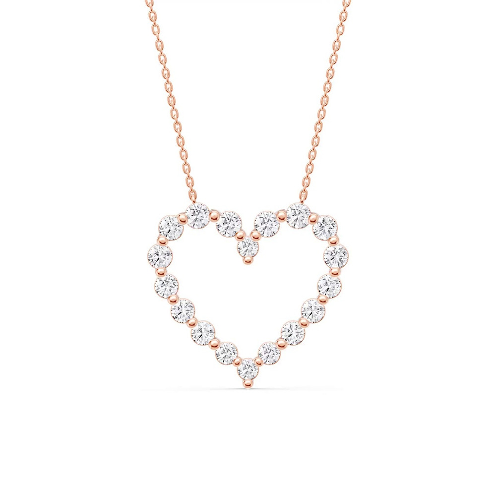 360 degree view of Floating Heart Lab Diamond Pendant (1.50 ct. tw.)