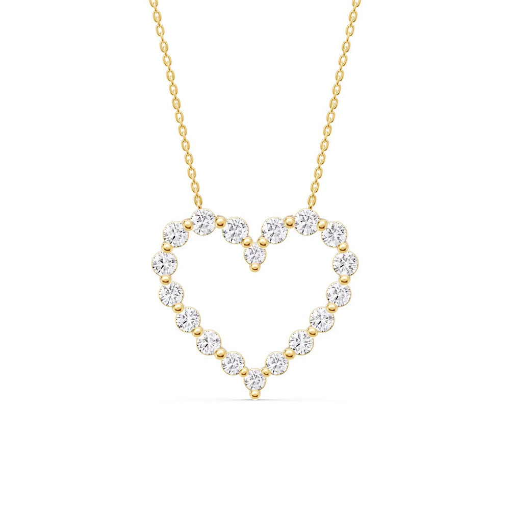 360 degree view of Floating Heart Lab Diamond Pendant (1.50 ct. tw.)