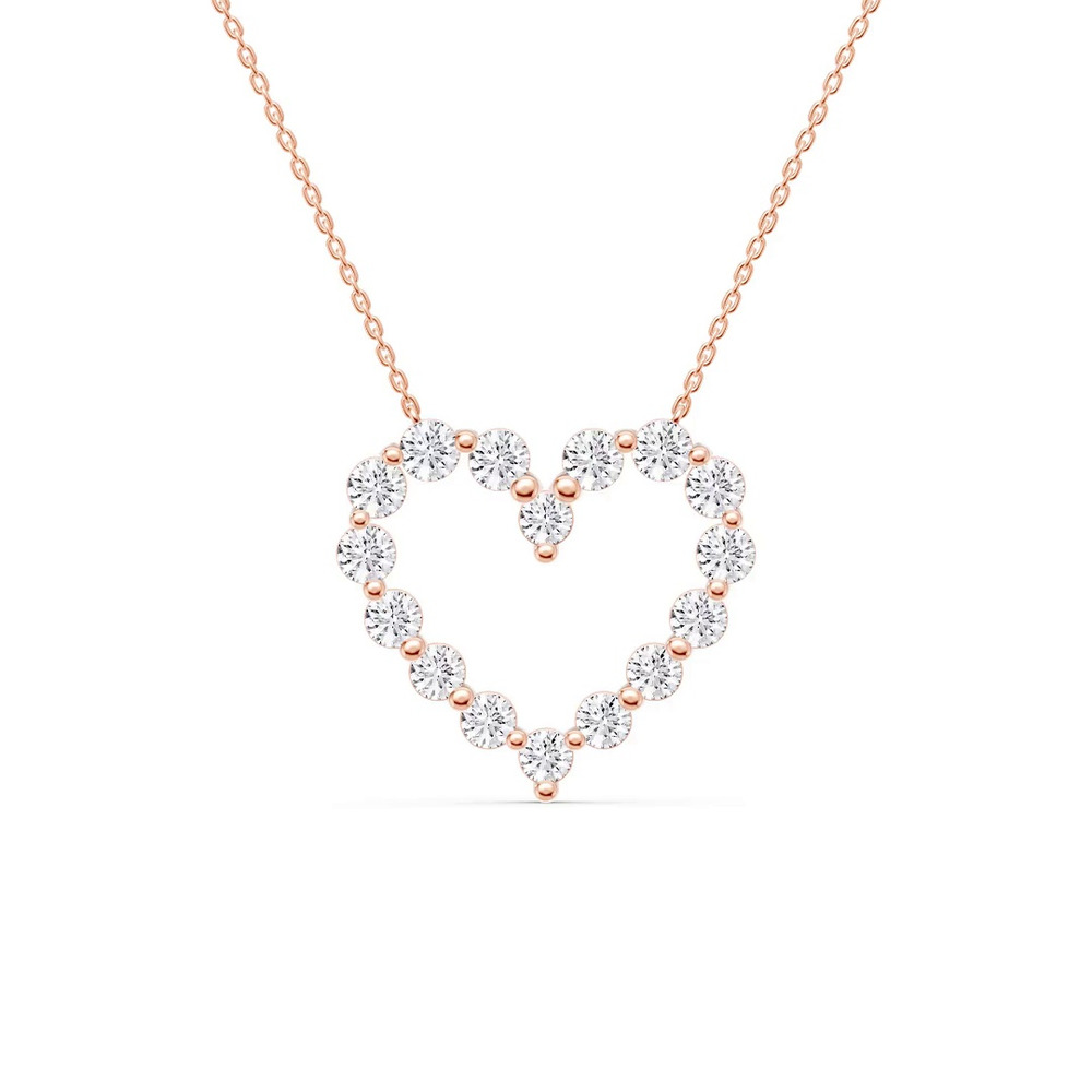 360 degree view of Floating Heart Lab Diamond Pendant (2.00 ct. tw.)