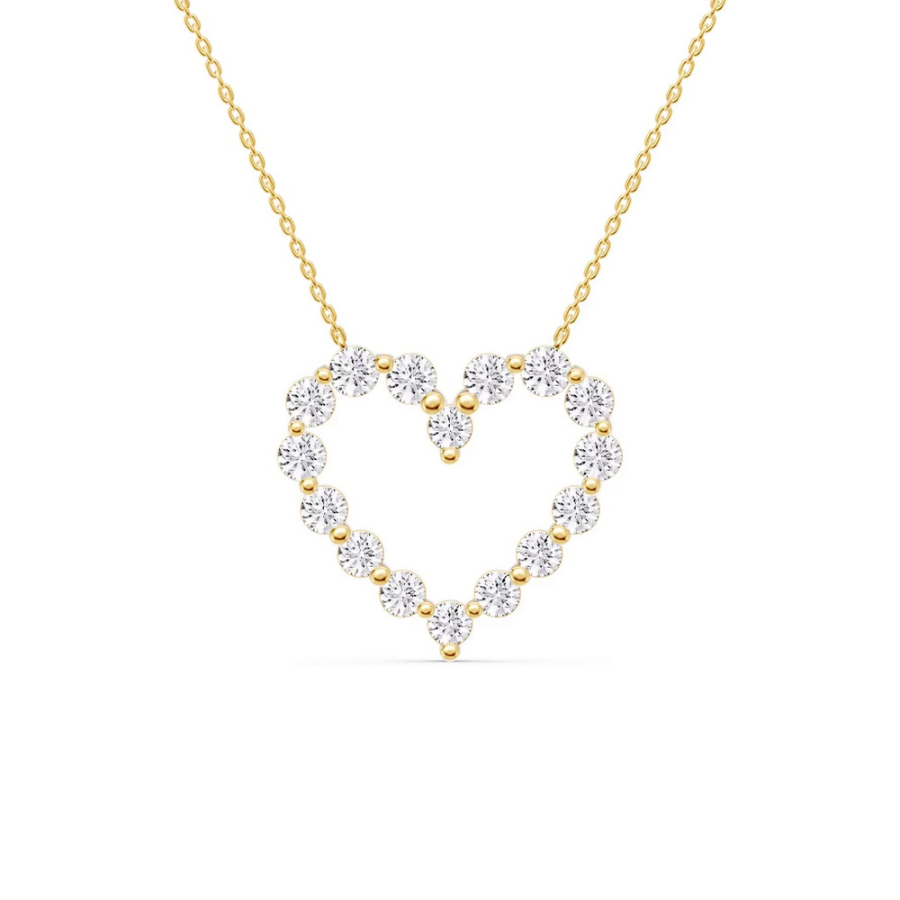 360 degree view of Floating Heart Lab Diamond Pendant (2.00 ct. tw.)