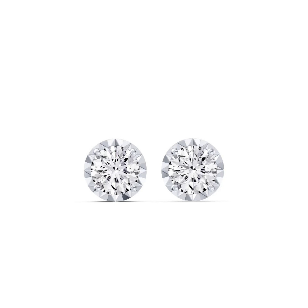 360 degree view of Amplify Faceted Bezel Lab Diamond Stud Earrings (1.00 ct. tw.)