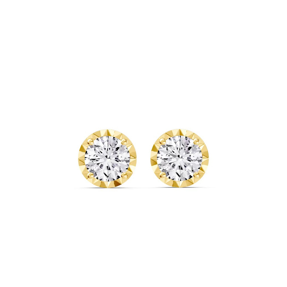 360 degree view of Amplify Faceted Bezel Lab Diamond Stud Earrings (1.00 ct. tw.)