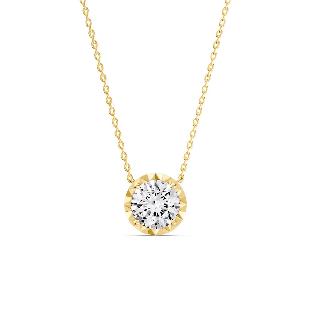 360 degree view of Amplify Faceted Bezel Lab Diamond Necklace (1.00 ct. tw.)