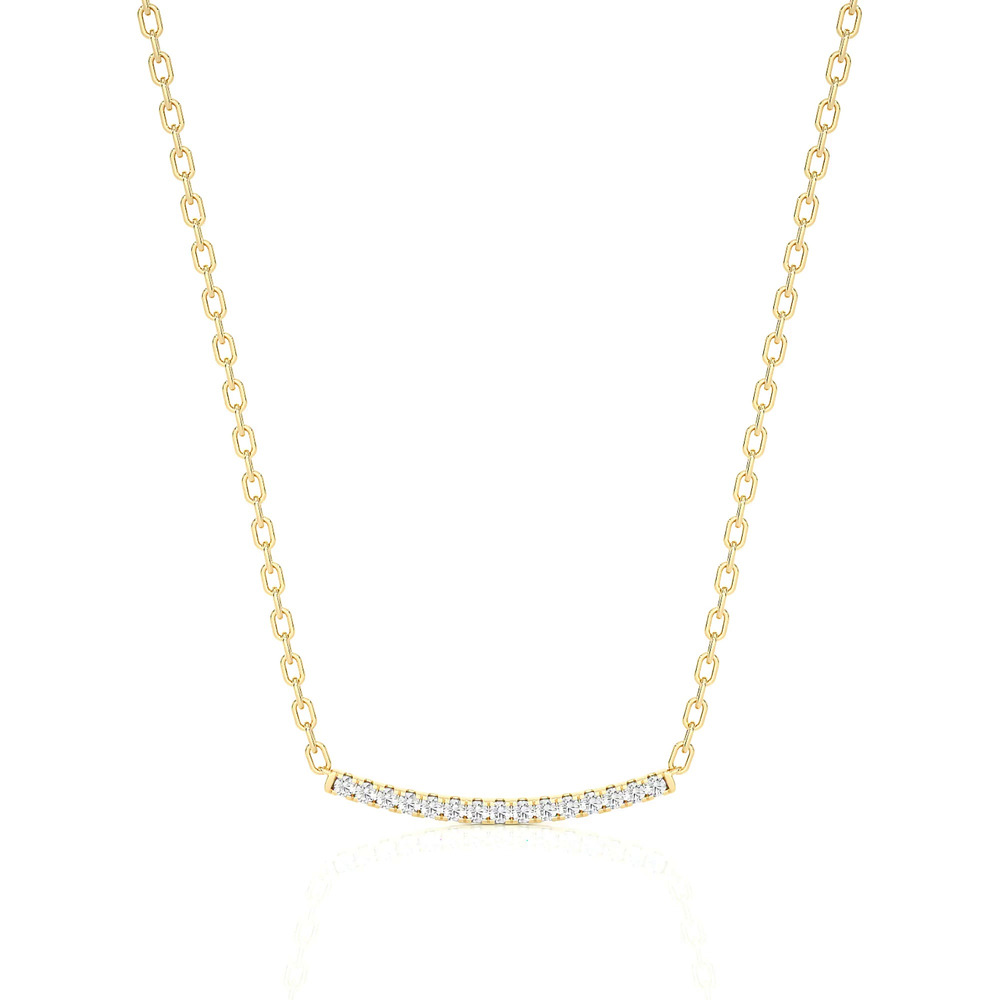 360 degree view of Smiling Sparkle Lab Diamond Necklace