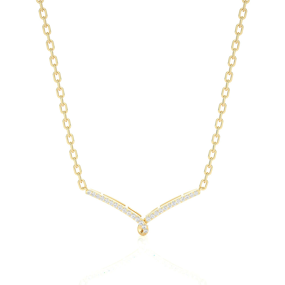 360 degree view of Ribbon Lab Diamond Necklace
