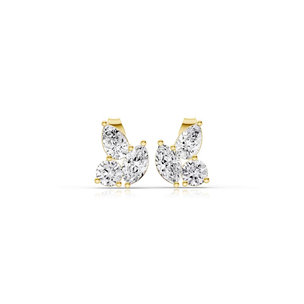 360 degree view of Mixed Shape Diamond Stud Earrings (1 ct. tw.)