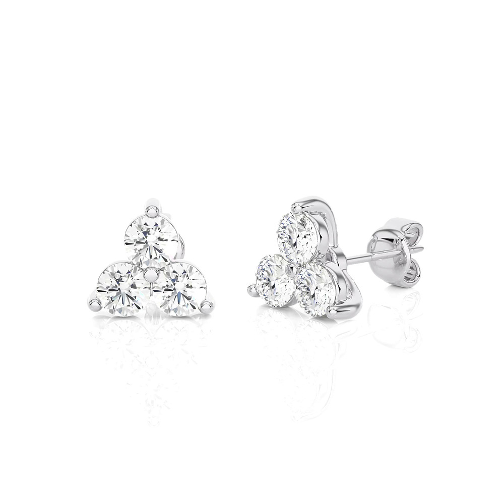 360 degree view of Trio Lab Diamond Stud Earrings (1/2 ct. tw.)