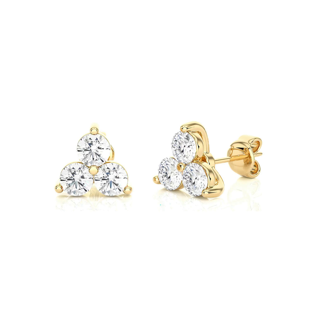 360 degree view of Trio Lab Diamond Stud Earrings (1/2 ct. tw.)