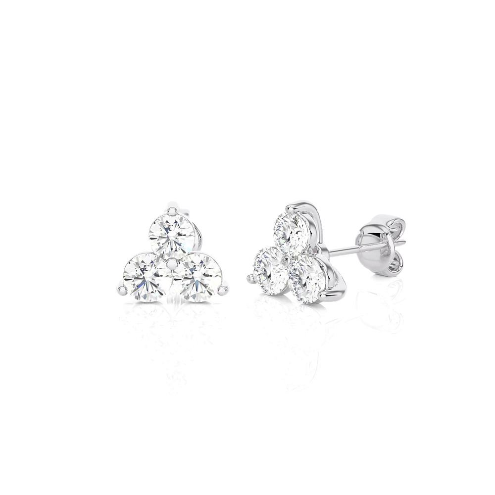 360 degree view of Trio Lab Diamond Stud Earrings (3/4 ct. tw.)