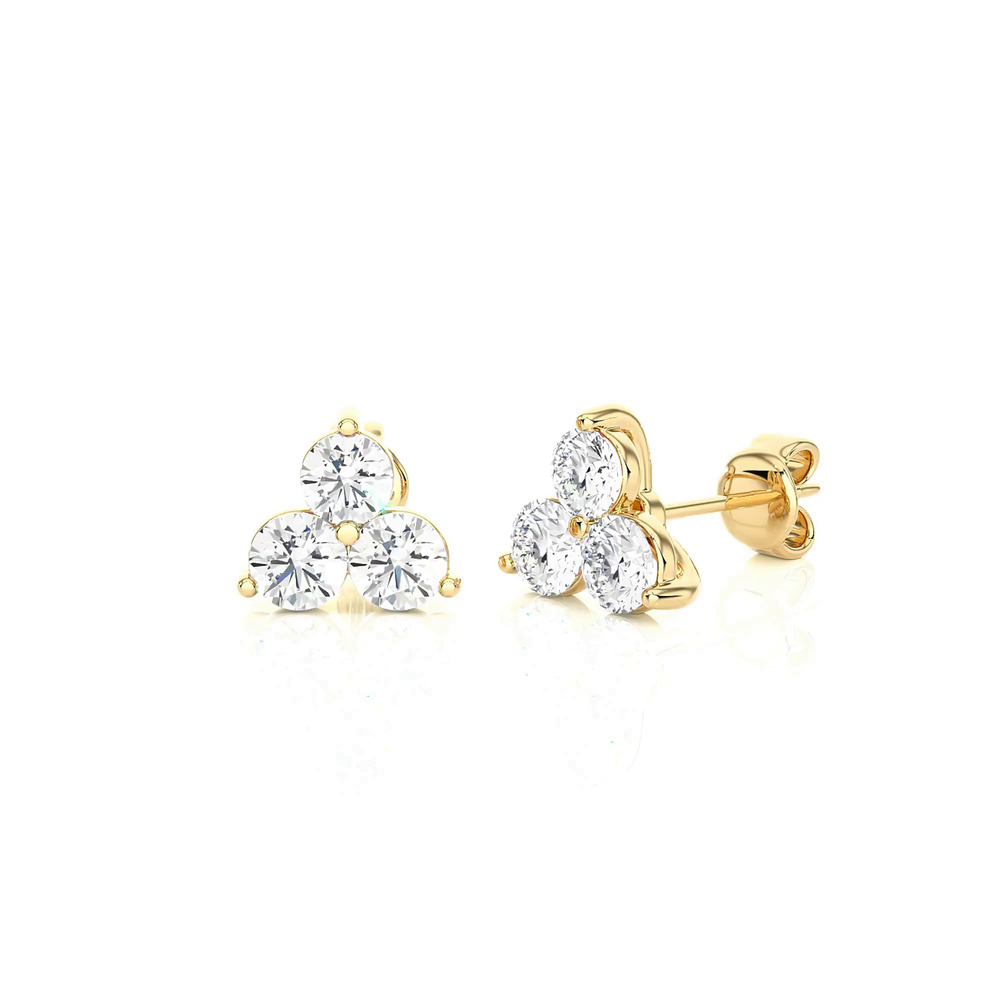 360 degree view of Trio Lab Diamond Stud Earrings (3/4 ct. tw.)