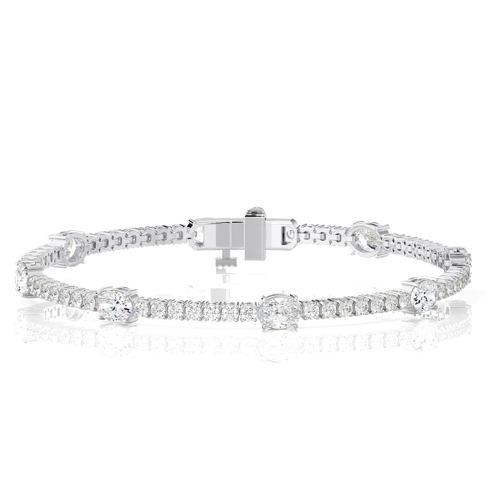 360 degree view of Oval and Round Lab Diamond Bracelet (6 ct. tw.)
