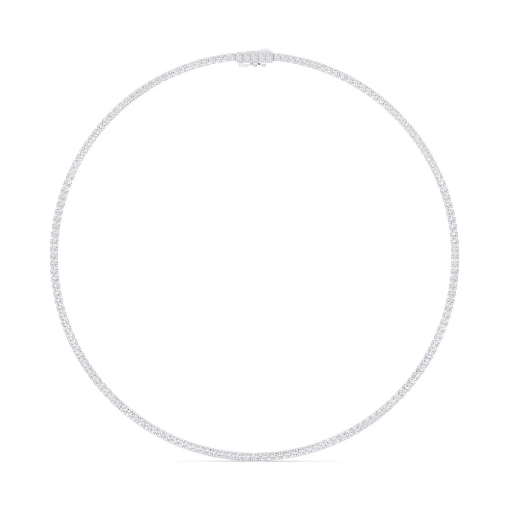 360 degree view of Classic Lab Diamond Tennis Necklace (10 ct. tw.)